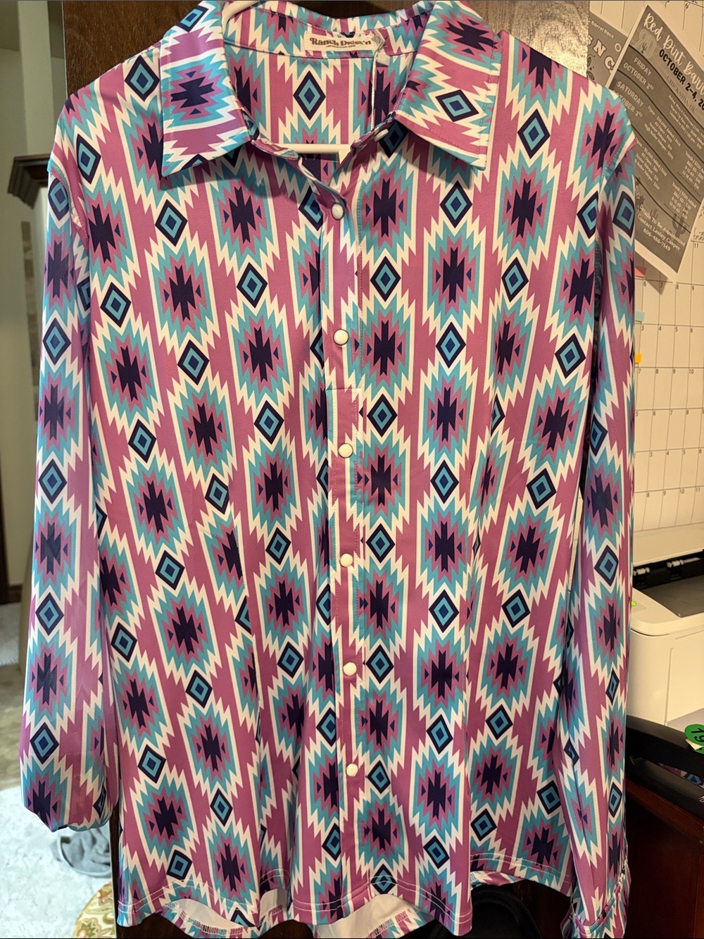 NWT Ranch Dress’n Aztec print